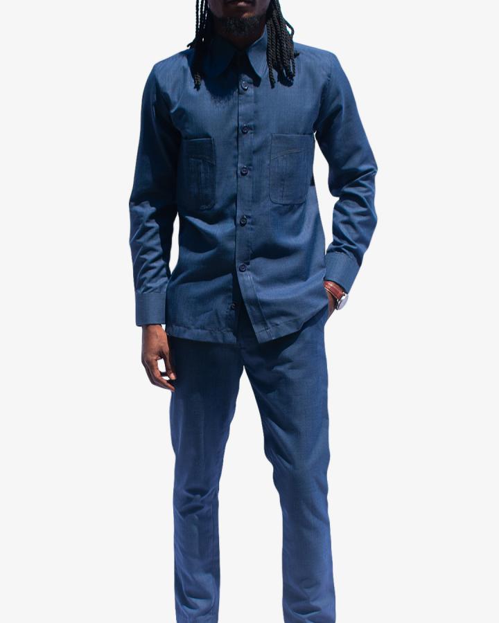 Light Blue Kaunda Suit
